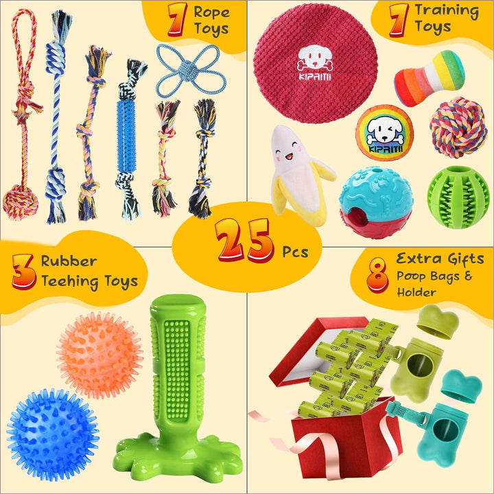 Furenvast - KIPRITII 25-Piece Puppy Dog Toy Set: Comprehensi