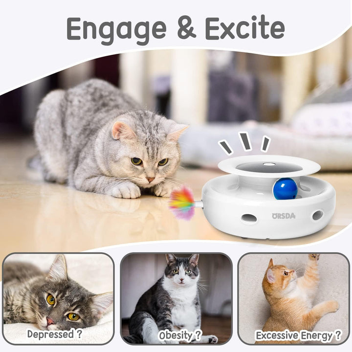 Furenvast - ORSDA 2-in-1 Interactive Cat Toy with Automatic 