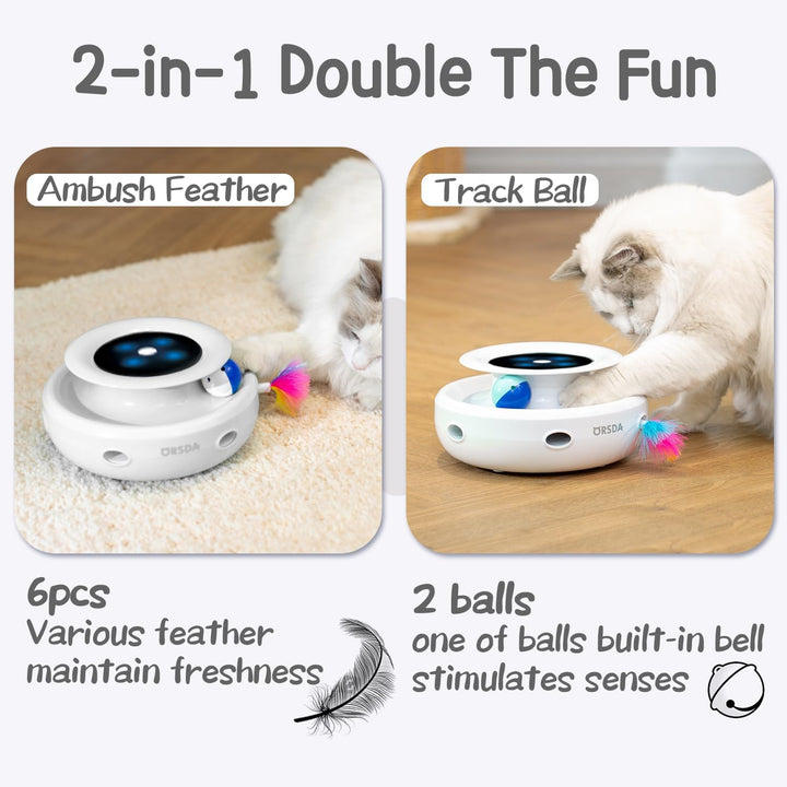 Furenvast - ORSDA 2-in-1 Interactive Cat Toy with Automatic 