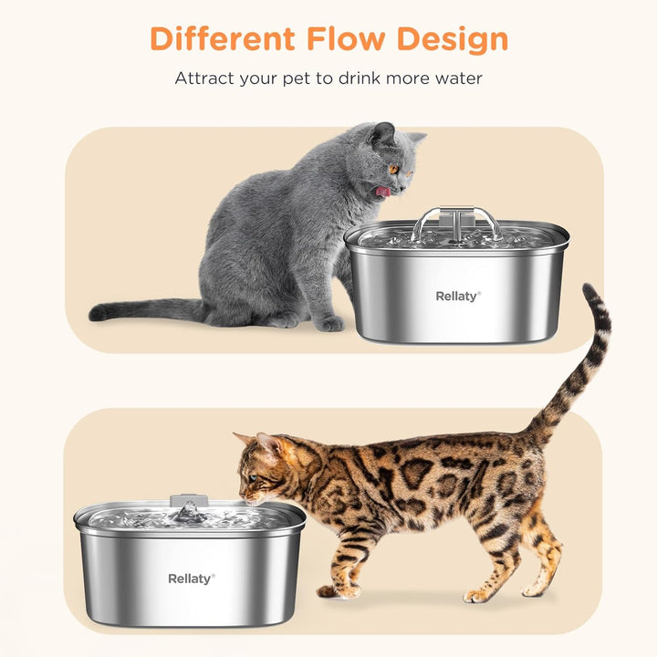 Furenvast - Stainless Steel Automatic Cat Water Fountain – 3