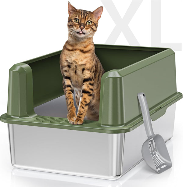 Furenvast - Premium Extra-Large Stainless Steel Cat Litter B
