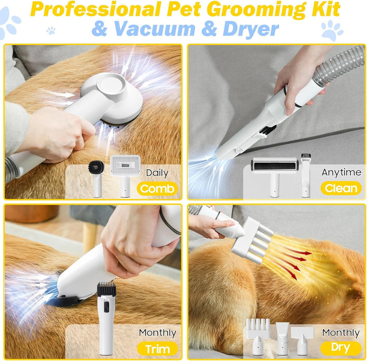 Furenvast - SNOYWEN 3-in-1 Dog Grooming Kit with Vacuum, Hai