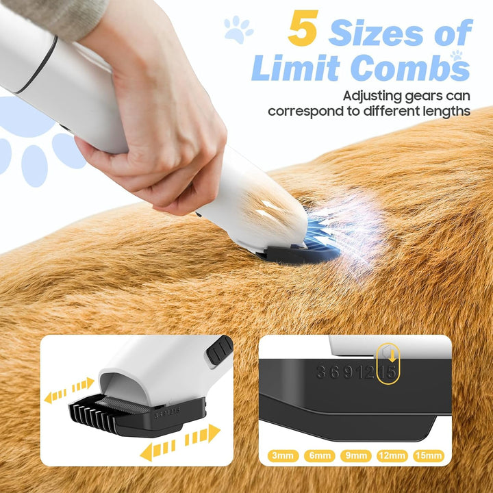 Furenvast - SNOYWEN 3-in-1 Dog Grooming Kit with Vacuum, Hai