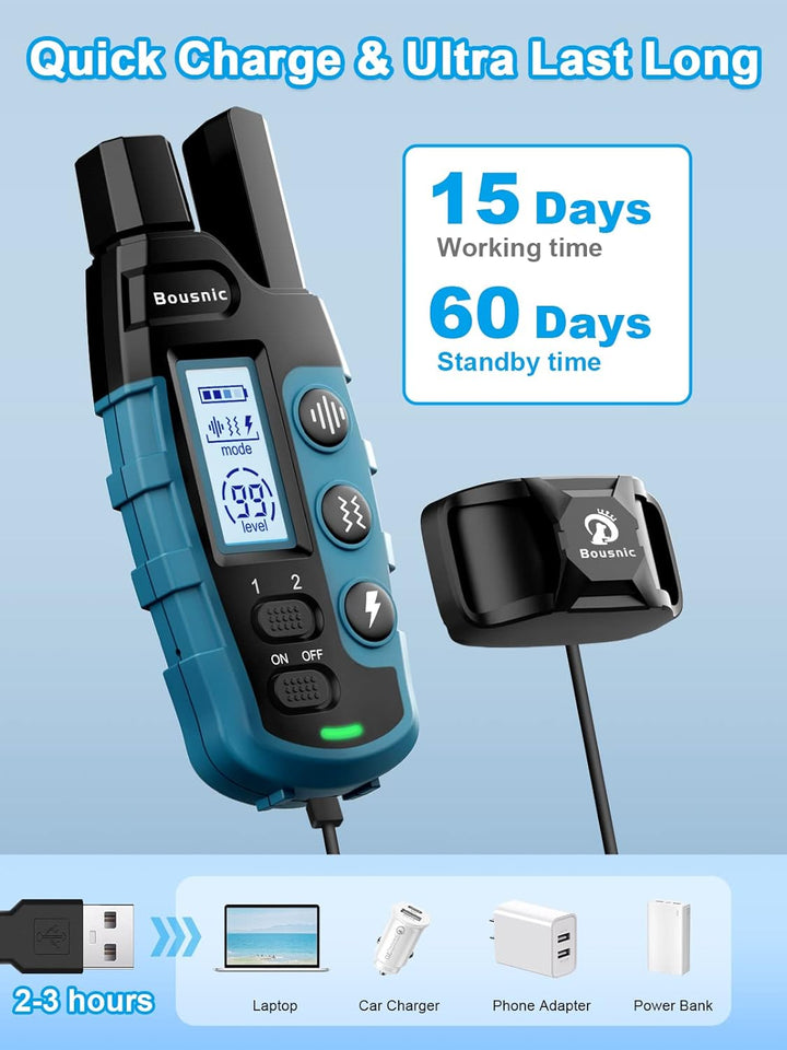 Furenvast - BOUSNIC Dual-Dog Training Collar System: Waterpr