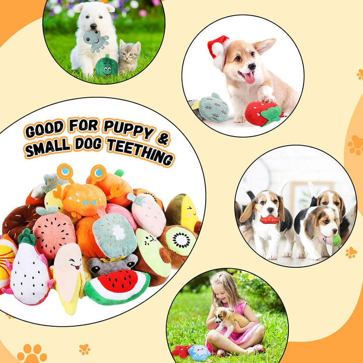 Furenvast - Hungdao 80-Piece Plush Squeaky Toy Set for Puppi