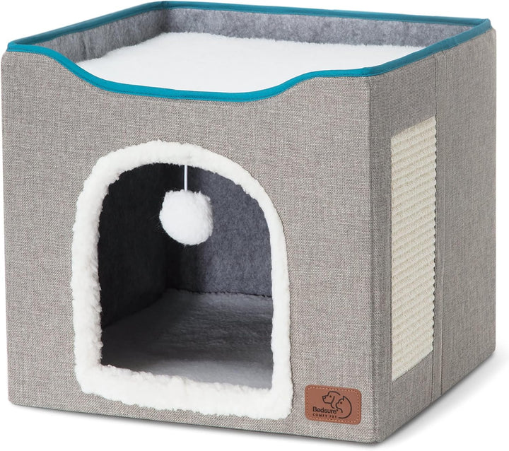 Furenvast - Bedsure Premium Cat Cave with Hanging Toy & Scra