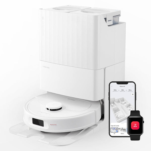 Roborock QV 35A – Saug- und Wischroboter mit 8000Pa Saugleistung, Mopp-Hebefunktion, Hindernisvermeidung und All-in-One-Dock